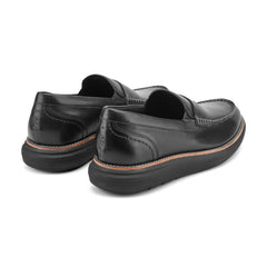 Men Rockport Total Motion Cadwyn Loafers Black Leather