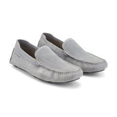 Men Rockport Rodger Loafers Light Gray Suede