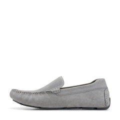Men Rockport Rodger Loafers Light Gray Suede