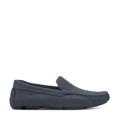 Men Rockport Rodger Loafers Dark Blue Suede
