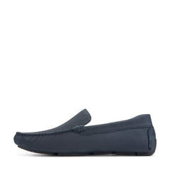 Men Rockport Rodger Loafers Dark Blue Suede