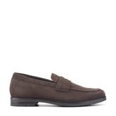 Men Rockport Sutton Penny Loafers Dark Brown Suede