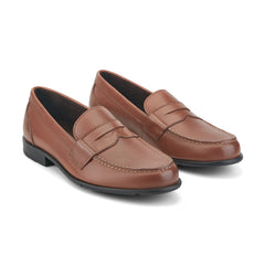 Men Rockport Classic Penny Loafers Cognac Leather