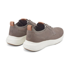 Men Rockport Jonston Lace-up Casual Sneakers Medium Gray Leather