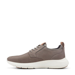 Men Rockport Jonston Lace-up Casual Sneakers Medium Gray Leather