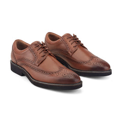 Men Rockport Fallo Dress Lace-up Almond Toe Oxfords Medium Natural Leather