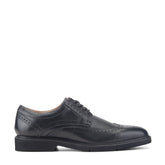 Men Rockport Fallo Dress Lace-up Almond Toe Oxfords Black Leather