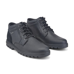 Men Rockport Weather or Not Waterproof Boot Black Leather