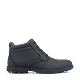 Men Rockport Storm Surge Plain Toe Boot Black Leather