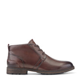 Men Rockport Tolan Lace-Up Leather Chukka Boots Medium Brown Leather