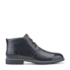 Men Rockport Tolan Lace-Up Leather Chukka Boots Black Leather