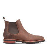 Men Rockport Cassius Slip-on Almond Toe Boots Light Brown Leather