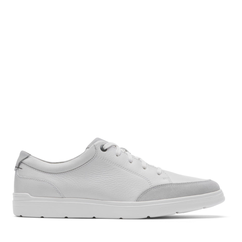 Men Rockport Total Motion Court Blucher Lace-up Casual Sneakers White Leather