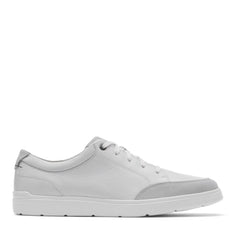 Men Rockport Total Motion Court Blucher Lace-up Casual Sneakers White Leather