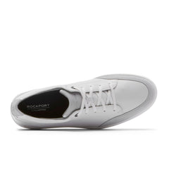 Men Rockport Total Motion Court Blucher Lace-up Casual Sneakers White Leather
