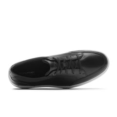 Men Rockport Total Motion Court Blucher Lace-up Casual Sneakers Black Leather