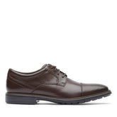 Men Rockport Total Motion Next Gen Cap Toe Oxford Dark Brown Leather