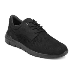 Men Rockport Jaimie Lace-up Sneakers Black Leather