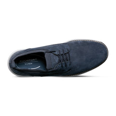 Men Rockport Lukah Lace-up Sneakers Dark Blue Leather