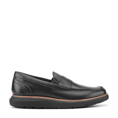 Men Rockport Total Motion Cadwyn Loafers Black Leather