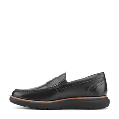 Men Rockport Total Motion Cadwyn Loafers Black Leather