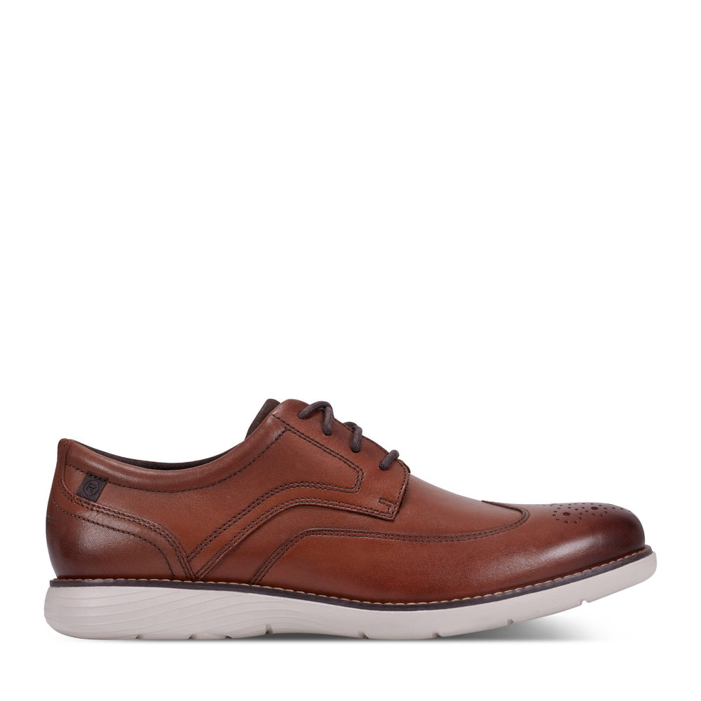 Men Rockport Garett Wing Tip Oxford Cognac Leather