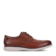 Men Rockport Garett Wing Tip Oxford Cognac Leather