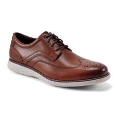 Men Rockport Garett Wing Tip Oxford Cognac Leather