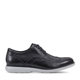 Men Rockport Garett Wing Tip Oxford Black Vapor Leather