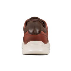 Men Rockport Tristen Step Activated Lace-Up Dark Natural Leather