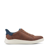Men Rockport Tristen Step Activated Lace-Up Medium Brown Leather