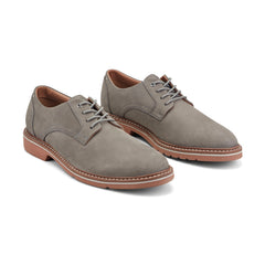 Men Rockport Foley Lace-up Casual Oxfords Medium Gray Nubuck