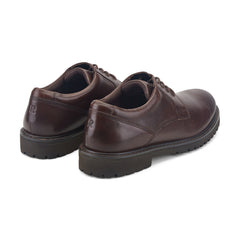 Men Rockport Maverick Plain Toe Oxford Dark Brown Leather