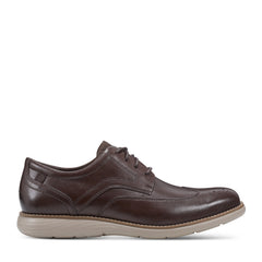 Men Rockport Garett Wing Tip Oxford Dark Brown Leather