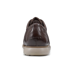 Men Rockport Garett Wing Tip Oxford Dark Brown Leather