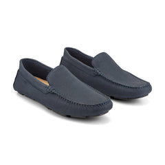 Men Rockport Rodger Loafers Dark Blue Suede