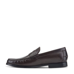 Men Rockport Willcox Classic Penny Loafers Dark Brown Leather