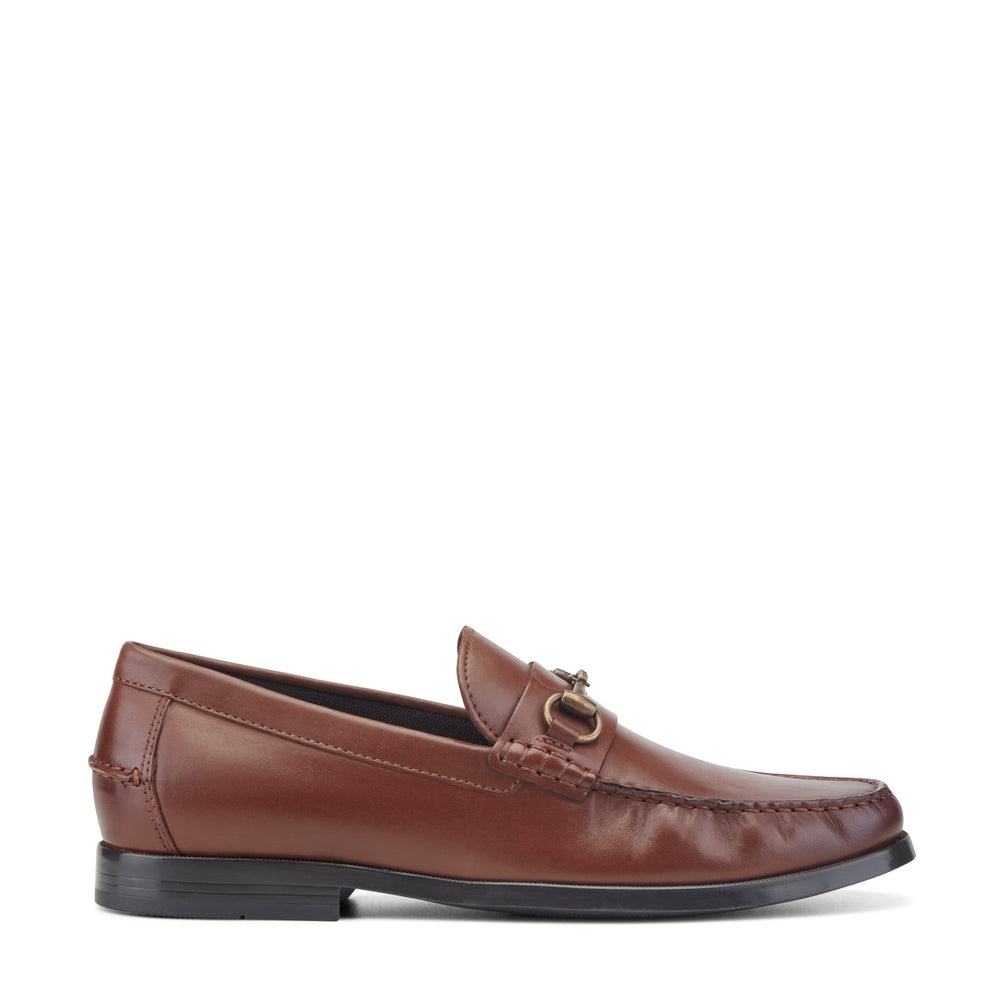 Men Rockport Whit Classic Bit Loafers Dark Natural Leather
