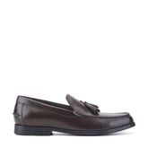 Men Rockport Whitlaw Tassel Loafers Dark Brown Leather