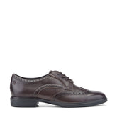 Men Rockport Keegan Dress Wing Tip Lace-up Oxfords Dark Brown Leather