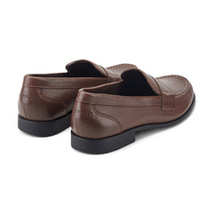 Men Rockport Classic Penny Loafers Dark Brown Leather
