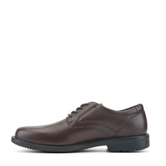 Men Rockport Style Leader 2 Plain Toe Oxford Dark Brown Leather