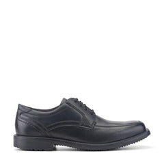 Men Rockport Style Leader 2 Apron Toe Oxford Black Leather