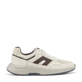 Men Rockport Henry Casual Lace-Up Sneakers Ivory Leather