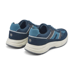 Men Rockport Henry Casual Lace-Up Sneakers Dark Blue Suede