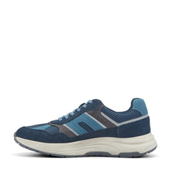 Men Rockport Henry Casual Lace-Up Sneakers Dark Blue Suede