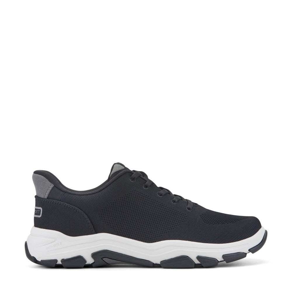 Men Rockport Rafferty Step Activated Lace-up Casual Sneakers Black