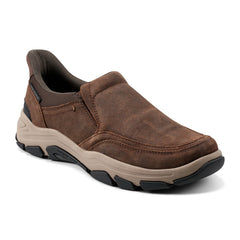 Men Rockport Reece Step Activated Slip-ons Medium Brown Suede