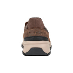 Men Rockport Reece Step Activated Slip-ons Medium Brown Suede