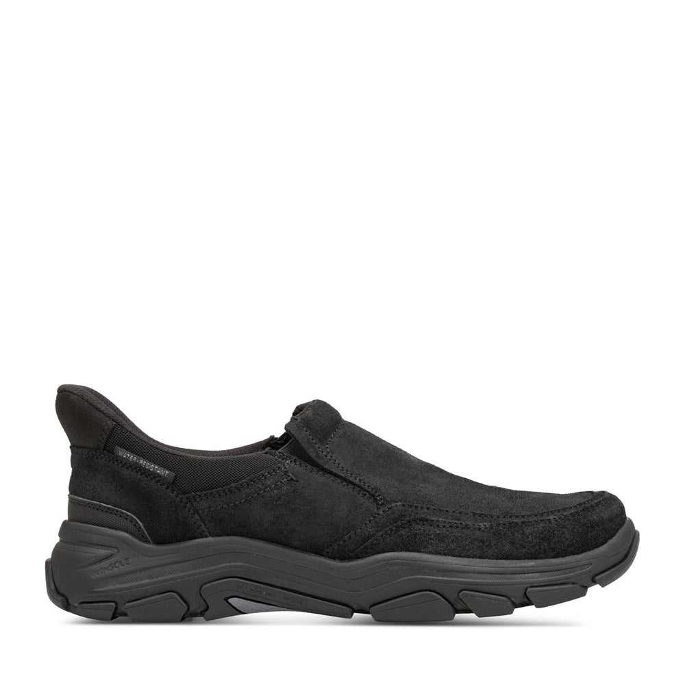 Men Rockport Reece Step Activated Slip-ons Black Suede